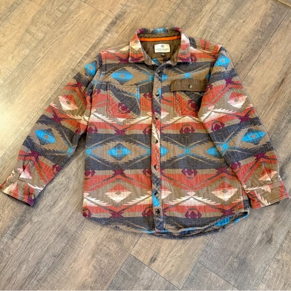 Legendary Whitetails Harbor Heavyweight Flannel Shacket Southwestern Men's Sz L